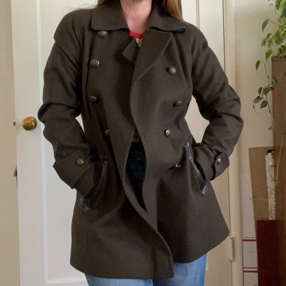 Brown woman’s pea coat size 4 perfect condition - Picture 6 of 9